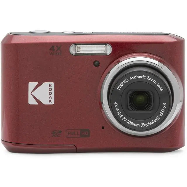 Alt view image 3 of 7 - FZ45RD PIXPRO FZ45 16MP Digital Camera, Red Bundle with Lexar 32GB High-Performance 800x UHS-I SDHC Memory Card + Deco Photo Point and Shoot Field Bag Camera Case