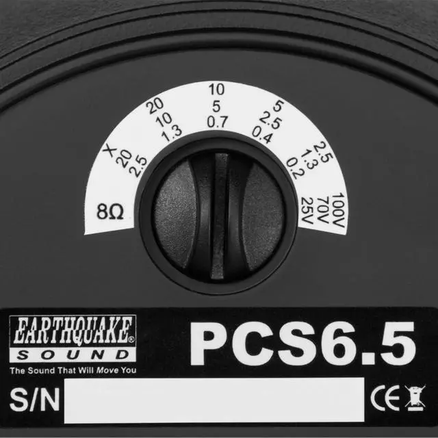 Alt view image 6 of 7 - Sound PLS6.5 6.5" 2-Way Pendant / Landscape Speaker (25V/70V/100V/8Ohm 120W), Black
