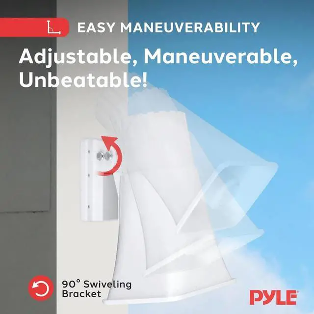 Alt view image 6 of 6 - 2X Pyle 6" 50 Watt Indoor/Outdoor Waterproof Home PA Horn Speakers with Pyle Elite Series Marine Bluetooth 4-Channel Amplifier Grade 50 Foot 16-Gauge Speaker Wire