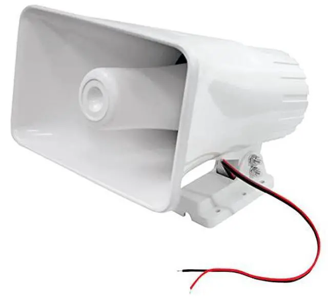 Alt view image 2 of 6 - 2X Pyle 8" 65 Watt Indoor/Outdoor Waterproof Home PA Horn Speakers with Pyle Elite Series Marine Bluetooth 4-Channel Amplifier Grade 50 Foot 16-Gauge Speaker Wire