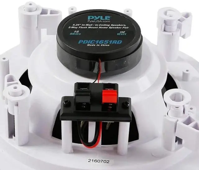 Alt view image 4 of 6 - Audio PDIC1651RD 5.25 Inch 2 Way 150W Home Ceiling Wall Speakers (4 Pairs)