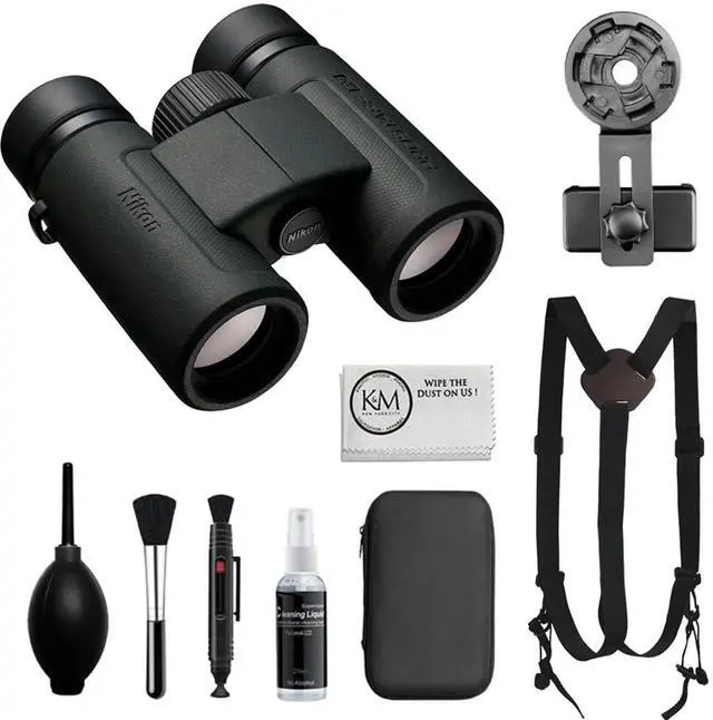 Main image of PROSTAFF P3 8x30 Binoculars Bundled with Harness Strap + Deluxe Cleaning Kit + Smartphone to Binocular Adapter + Microfiber Cleaning Cloth (5 Items)