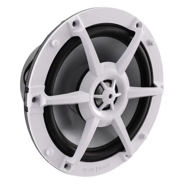 Main image of RV 6" Coaxial Water-Resistant Speaker Indoor/Outdoor with RGB LED Lighting (2, White)