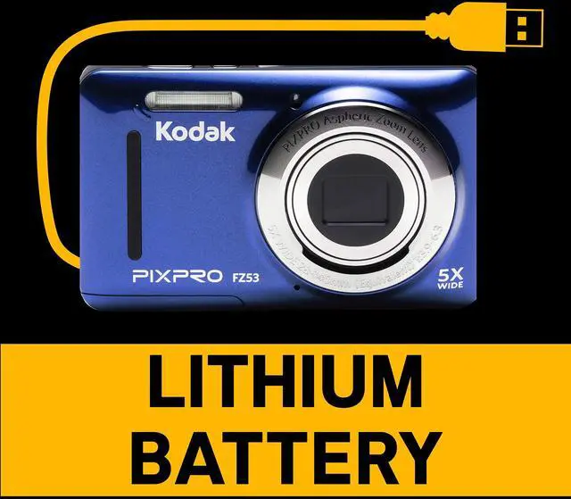 Alt view image 5 of 5 - FZ53-BL Point and Shoot Digital Camera with 2.7" LCD, Blue