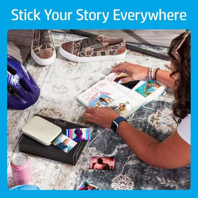 Alt view image 7 of 7 - Sprocket Select Portable Color Instant Photo Printer for Android and iOS Devices (Eclipse) Fun Scrapbook Bundle, 2.3x3.4