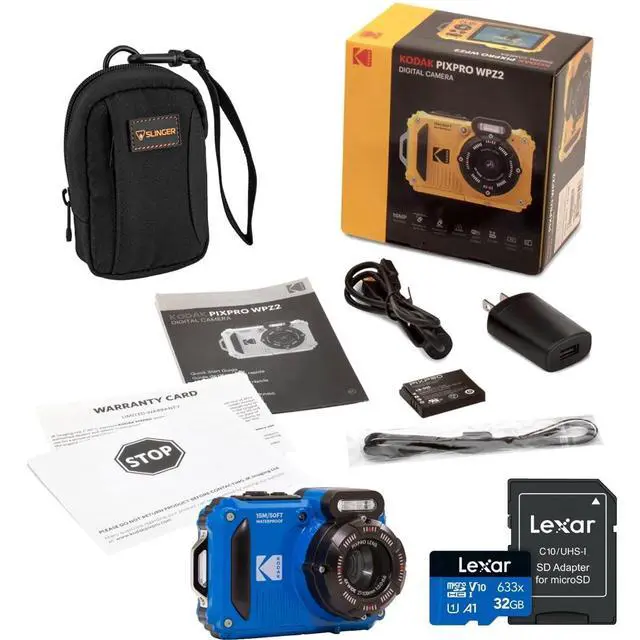 Alt view image 5 of 7 - PIXPRO WPZ2 Rugged Waterproof Shockproof Dustproof WiFi Digital Camera 16MP 4X Optical Zoom 1080P Full HD Video Vlogging Camera 2.7" LCD Bundle with 32GB Memory Card and Camera Bag (Blue)