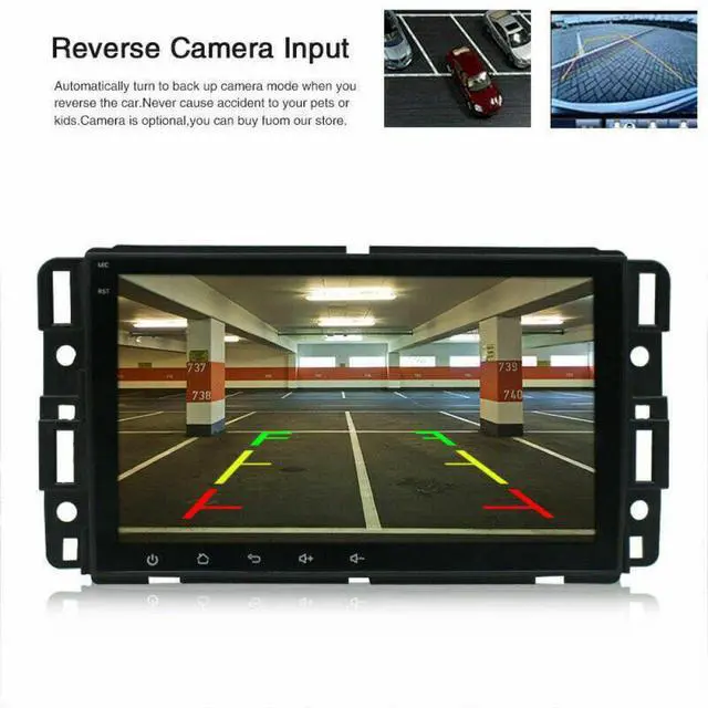 Alt view image 7 of 7 - 8in Car Radio for Chevy Silverado 2007-2014 Tahoe GMC Sierra Yukon | Android 13 Touch Screen Head Unit with CarPlay Android Auto, Support GPS WiFi Bluetooth SWC FM Camera