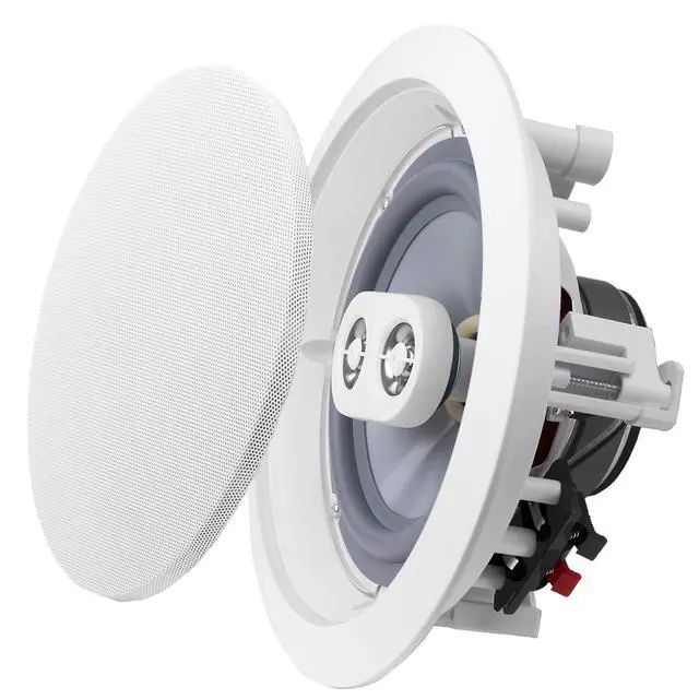 Alt view image 2 of 7 - ICE600TTWRS 6.5" Dual Tweeter Stereo Ceiling Speaker Weather Proof - 2 Pack