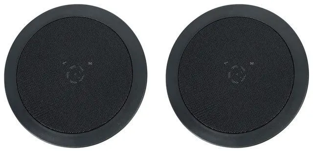 Alt view image 2 of 6 - HC55-16 Black 5.25" in-Ceiling Home Theater Speakers, 8-Pack | 300W Peak/120W RMS, 16 Ohm, 2-Way, Swivel Tweeter, Polypropylene Cone, Flush Mount Paintable Grills, Spring Loaded Terminals
