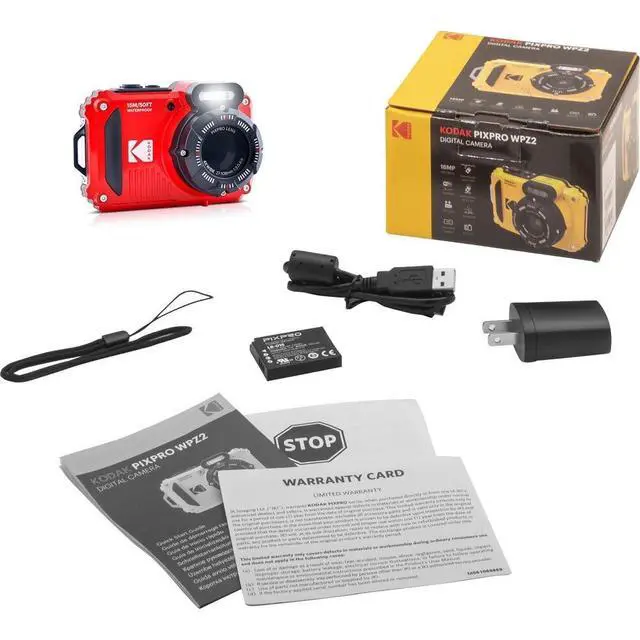 Alt view image 3 of 5 - PIXPRO WPZ2 Waterproof Digital Camera Bundle, Includes: SanDisk 32GB MicroSD Memory Card, Spare Battery and More (5 Items) (Red)