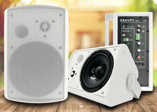 Main image of GWS560P 6.5'' Wireless BT Indoor/Outdoor/Patio Speakers - Pro-Active, Wall Mountable, 150W MAX / 75W RMS w/ 2-Way Full Range Stereo, Built-in Digital Sound Amplifier, Pair, White Color