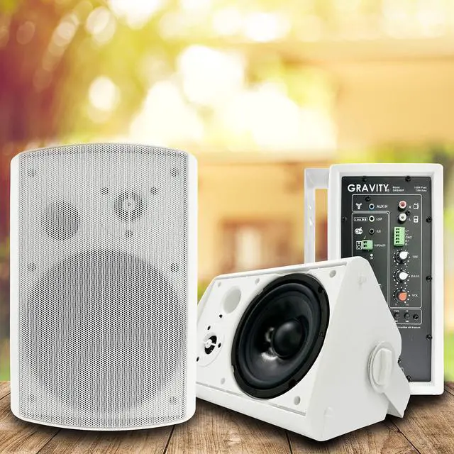 Alt view image 2 of 7 - GWS560P 6.5'' Wireless BT Indoor/Outdoor/Patio Speakers - Pro-Active, Wall Mountable, 150W MAX / 75W RMS w/ 2-Way Full Range Stereo, Built-in Digital Sound Amplifier, Pair, White Color