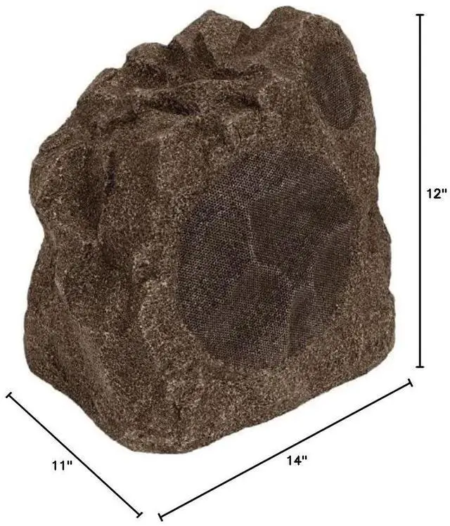 Alt view image 3 of 3 - PAS-RS6-SHALEBROWN Proficient Protege 6" Two-Way High-Performance Outdoor Rock Loudspeaker, 8 Ohm, 60 21000 Hz, 89 dB, Shale Brown