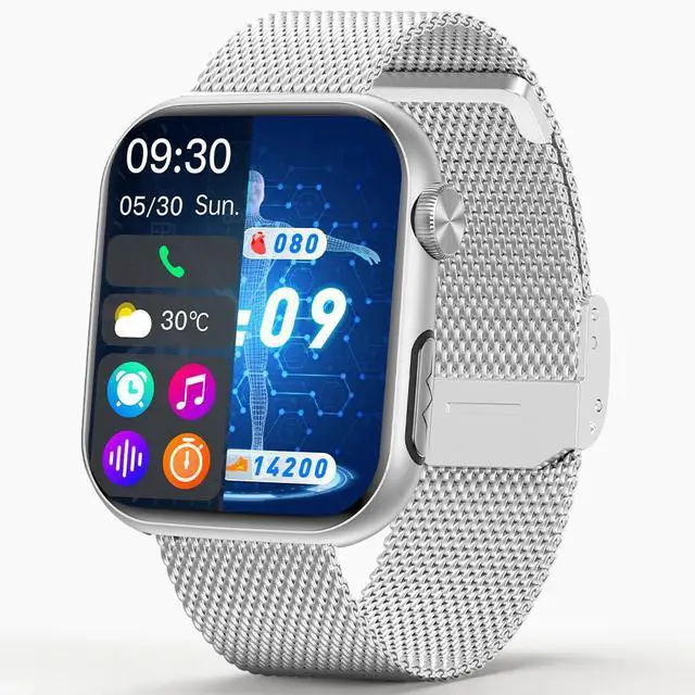 Main image of GT5 PRO MAX Smart Watch for Men Women (Answer & Make Calls), Fitness Tracker with 1.97" AMOLED Display, Heart Rate, Blood Pressure, Blood Oxygen Sleep & Stress Tracking, 100+ Sports Modes