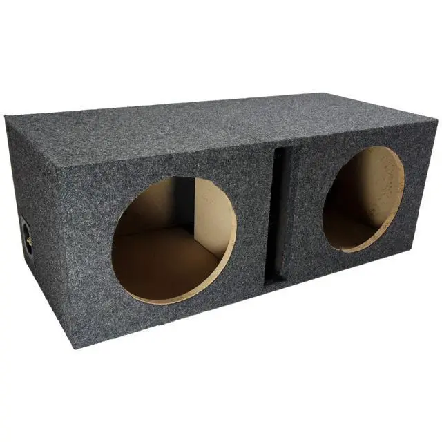 Alt view image 2 of 6 - Kicker Comp C10 Dual 10 Inch Loaded Vented Sub Box Enclosure 2 Ohm | ported design for louder deeper bass, matched subwoofer pair included, works in hatchbacks trunks and SUVs, amp ready