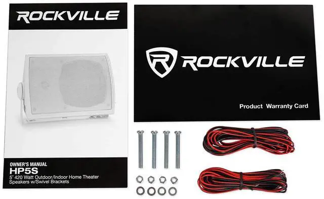 Alt view image 6 of 6 - HP5S 5.25" White Outdoor/Indoor Home Theater Speakers, 4-Pack | 420W Peak/140W RMS, IPX44 Rated, Swivel Mounting Bracket, Waterproof, ABS Construction, Stainless Steel Grill, 4 Ohm, 90dB