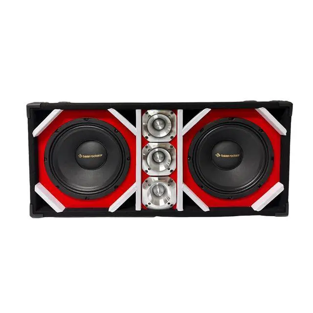 Main image of 10" Brazilian Style Loaded Chuchera Box with Two x 10" Outdoor Home & Speakers & 3 x4 Tweeters 1900W - Best for Car UTV, ATV, Camper, DJ, Pro Audio Use, Party, Disco