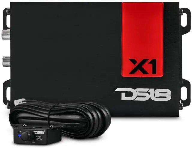 Main image of X1 Ultra Compact Car Audio Amplifier Class D 1 Channel Monoblock 900 Watts Peak Remote Level Control Included,Black