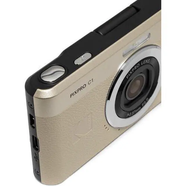 Alt view image 4 of 6 - Kodak PIXPRO C1 Digital Camera, 13MP Compact Point & Shoot, 2.8 180° Flip LCD Screen, 26mm Wide Angle Lens, 4X Digital Zoom, 1080P Full HD Video, Tan + Camera Case & 32GB Micro SD Card