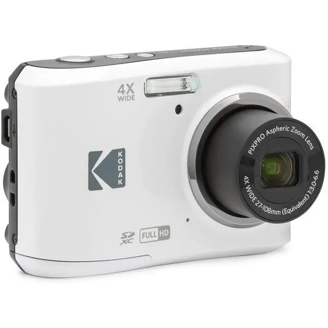 Alt view image 3 of 7 - FZ45WH PIXPRO FZ45 16MP Digital Camera White Bundle with Lexar 32GB High-Performance 800x UHS-I SDHC Memory Card Blue Series and Deco Photo Point and Shoot Field Bag Camera Case