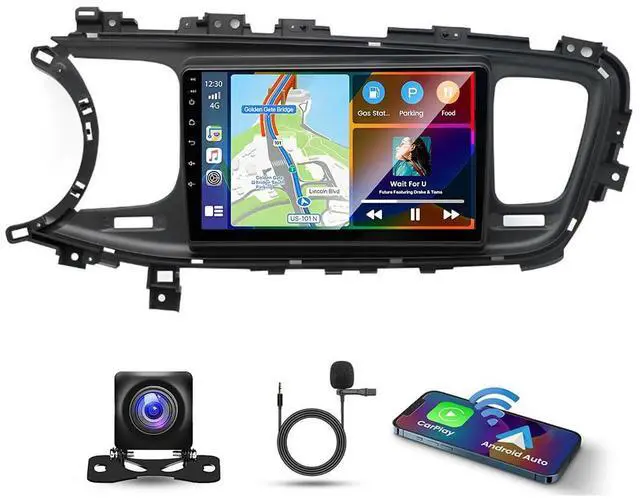 Main image of Android 13 Double Din Car Stereo for Kia Optima 2011-2015, 9 Inch HD Touch Screen Car Radio Receiver w/Wireless Carplay & Android Auto GPS Navigation Bluetooth Mirror Link SWC Backup Camera, 2+32G