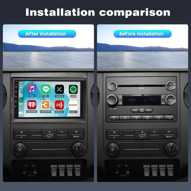 Alt view image 2 of 7 - 7'' Android Car Radio for Ford F550 Super Duty 2006-2012 Stereo | Touch Screen Android 15 GPS Navi Head Unit with Wireless Carplay Android Auto FM/SWC/WiFi/Bluetooth/Camera