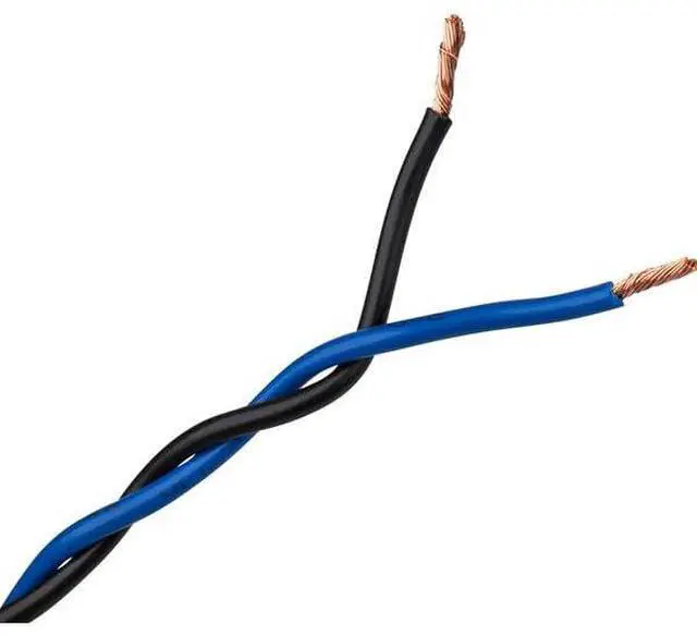 Alt view image 2 of 3 - 500 ft. 16 AWG Stranded OFC Twisted Pair Speaker Cabinet Hookup Wire Blue/Black