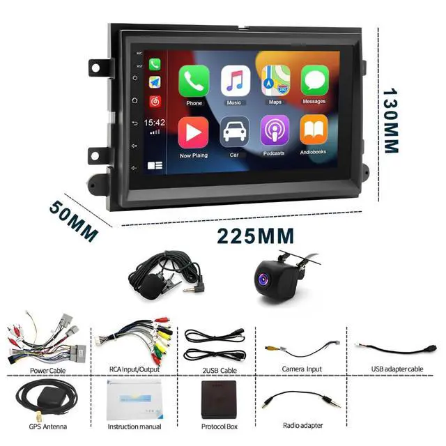 Alt view image 7 of 7 - 7" Android 14 Car Stereo Radio for Ford F250 F350 Super Duty 2008-2016 | Touch Screen Car Radio with Carplay Android Auto GPS Navigation Bluetooth WiFi FM RDS SWC AHD Backup Camera, 2+32G