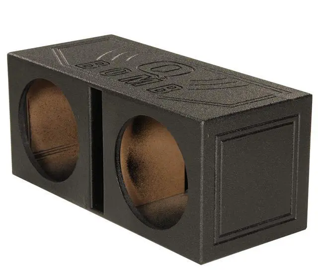 Alt view image 7 of 7 - Q Bomb Series 15" Dual Ported SubwooferSpeaker Enclosure | Vented Sub Box Chamber Design with Black Bed Liner Spray Finish, Car Audio Sound System Accessory