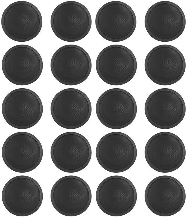 Main image of CCL6T Black 6" Commercial/Restaurant Ceiling Speakers, 20-Pack | 70V, 10W, 5W, 2.5W Transformer Connections, Flush Mount Grilles, for PA Announcements, Background Music, Office Audio