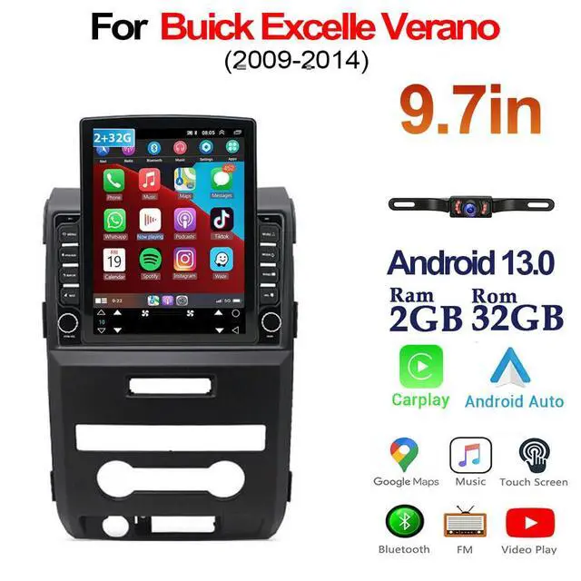 Alt view image 4 of 7 - 9.7'' Car Radio for Ford F-150 2009 2010 2011 2012 2013 2014 with Wireless CarPlay Android Auto, Double Din Touchscreen IPS Car Radio Receiver, WiFi GPS SWC Bluetooth Backup Camera