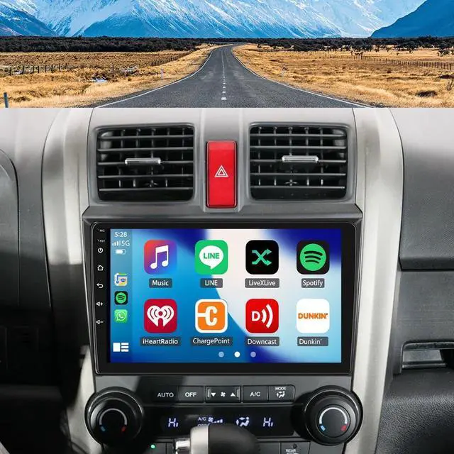Main image of 4+64G Android Radio Car Stereo for Honda CRV 2007-2011 with Wireless Carplay/Android Auto, Car Radio Stereo 9 Inch Touch Screen for Corolla with GPS Navigation/Bluetooth/Backup Camera