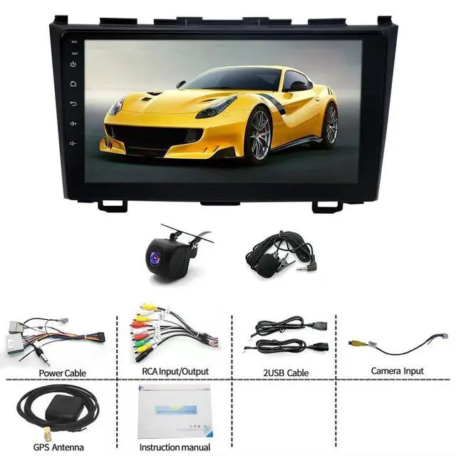 Alt view image 2 of 7 - 4+64G Android Radio Car Stereo for Honda CRV 2007-2011 with Wireless Carplay/Android Auto, Car Radio Stereo 9 Inch Touch Screen for Corolla with GPS Navigation/Bluetooth/Backup Camera