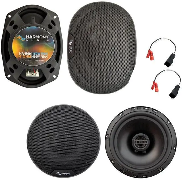Main image of Fits 2019-2023 Silverado 1500 Front Rear Replacement Speakers Harmony R69 | Complete Chevy crew cab package, 2020 factory door upgrade kit, plug-in wiring harness, deep clear sound