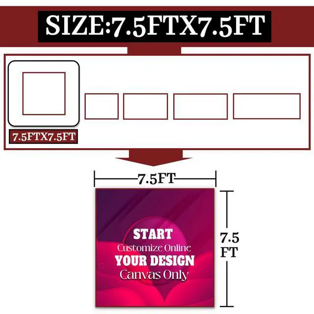 Alt view image 2 of 6 - Custom Tension Fabric Display Backdrop Trade Show Booth Banner | Double Sided Print 7.5x7.5 FT Step and Repeat Banner Background for Weddings, Events & Trade Show Booth