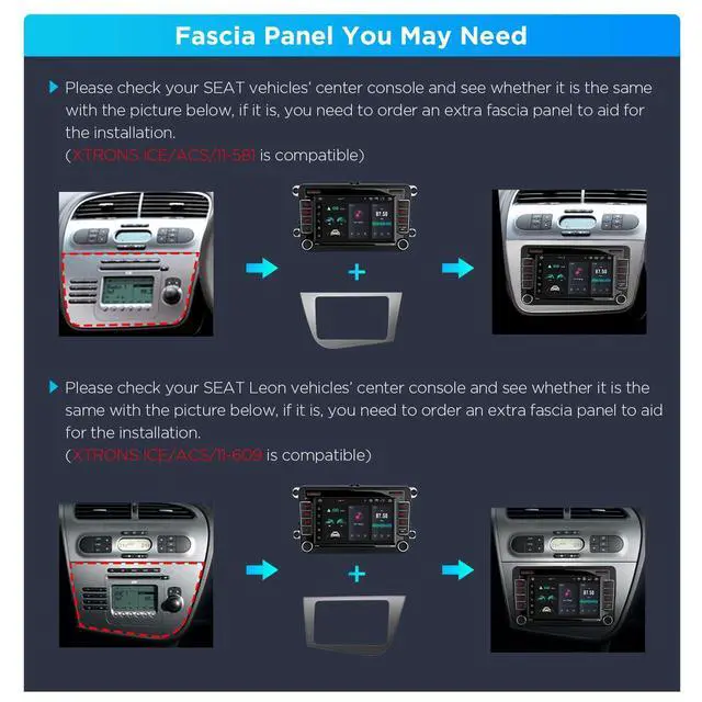 Alt view image 3 of 7 - Android 14 Car Stereo for Volkswagen Skoda SEAT, 7 Inch IPS Touch Screen Head Unit GPS Navigation Bluetooth Built-in DSP Support CarPlay Android Auto 4G LTE DVD TPMS Backup Camera (4+64G)