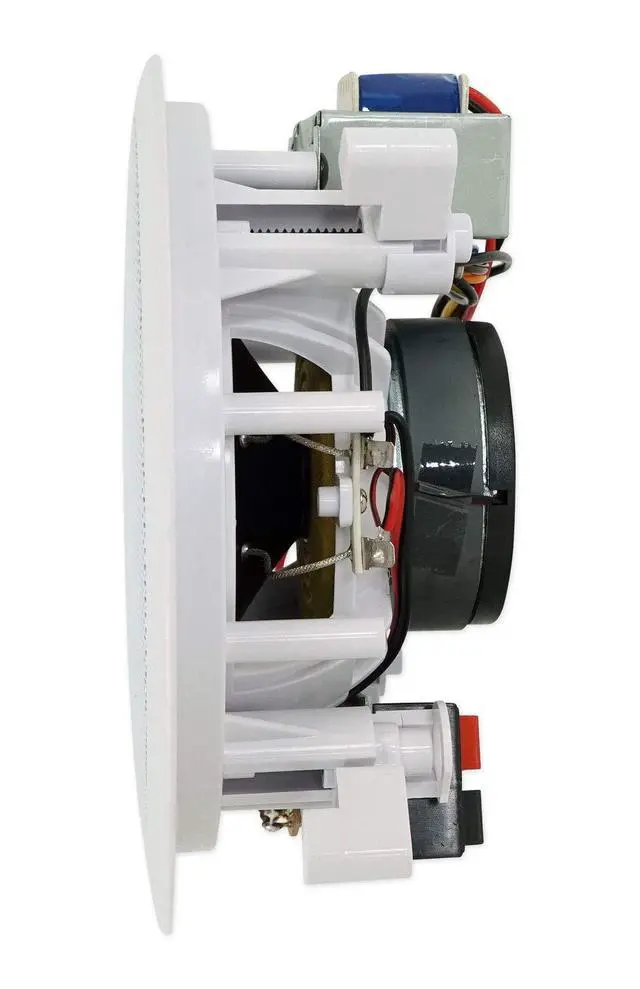Alt view image 7 of 7 - CC525T White 5.25" 40W RMS Commercial Ceiling Speakers, 10-Pack | 70V, 20W/10W/5W/2.5W Selectable Taps, 2-Way, 8 Ohm Compatible, Swivel Tweeter, Paintable Grills, In-Ceiling, For Restaurants