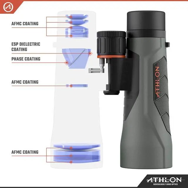Alt view image 5 of 6 - 12x50 Argos G2 HD Gray Binoculars with Eye Relief for Adults and Kids, High-Powered Binoculars for Hunting, Birdwatching, and More