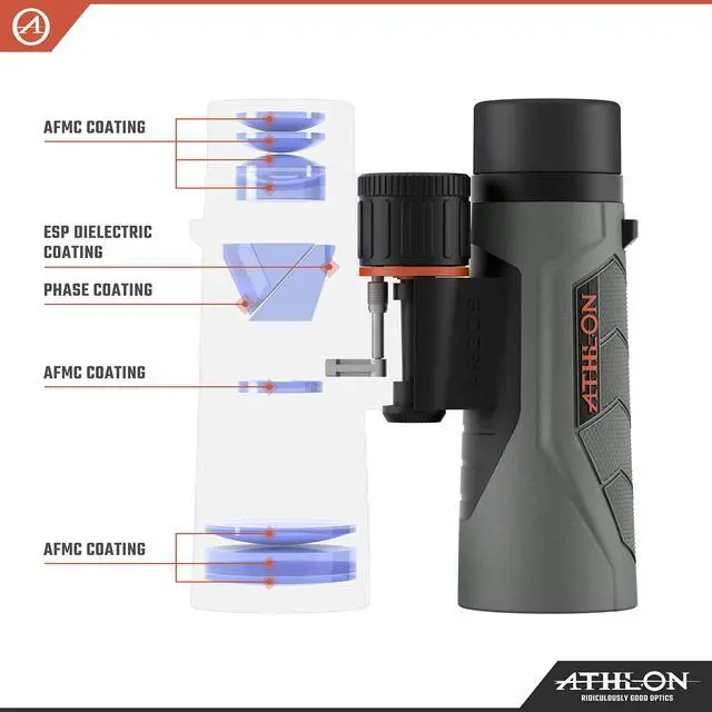 Alt view image 5 of 6 - 8x42 Argos G2 HD Gray Binoculars with Eye Relief for Adults and Kids, High-Powered Binoculars for Hunting, Birdwatching, and More