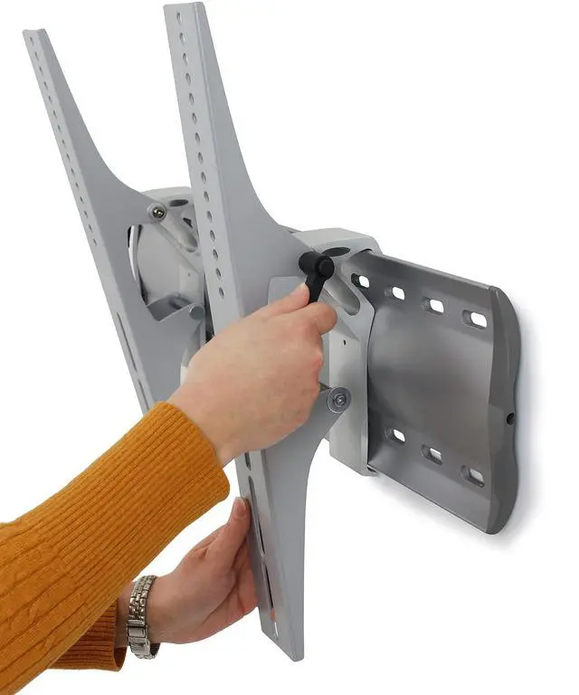 Alt view image 4 of 7 - TM Tilting Wall Mount XL, VESA TV Wall Mount for Heavy Monitors or TVs Greater Than 42 Inches, 0 to 175 lbs, VESA Width Up to 800 mm Silver