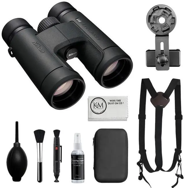 Main image of PROSTAFF P7 10x42 Binoculars Bundled with Harness Strap + Deluxe Cleaning Kit + Smartphone to Binocular Adapter + Microfiber Cleaning Cloth (5 Items)