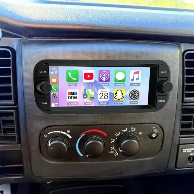 Main image of Android 14 Double Din Radio for Dodge Dakota 2002-2004 with Wireless Carplay Android Auto, 6.86" Touchscreen Bluetooth Upgrade Stereo for Dodge Dakota Head Unit WiFi GPS Navigation Mirror Link, 2+64G