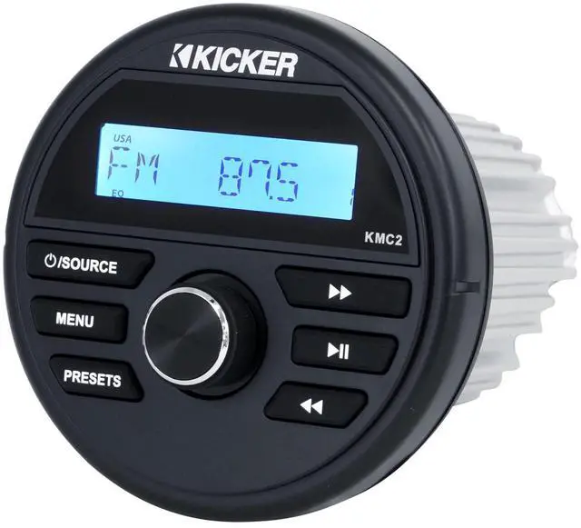 Alt view image 5 of 7 - KMC2 Marine Bluetooth Receiver Bundle with (2) White MB Quart 6.5" Speakers (3 Items)