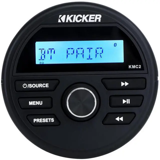Alt view image 4 of 7 - KMC2 Marine Bluetooth Receiver Bundle with (2) White MB Quart 6.5" Speakers (3 Items)