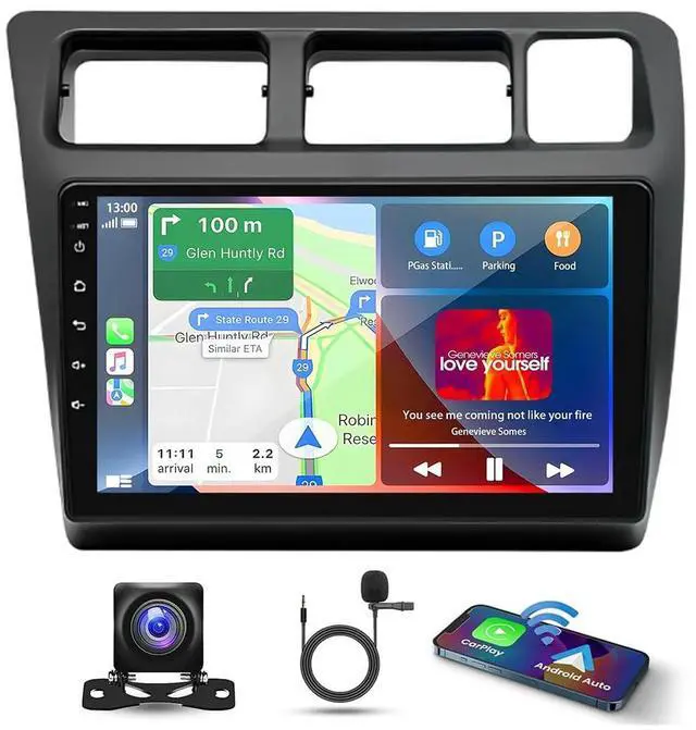 Main image of 9" Android 13 Car Stereo for Toyota Corolla 1991-1997 Touch Screen Double Din Car Radio Receiver w/Wireless Carplay Android Auto GPS Navigation Bluetooth AHD SWC Mirror Link Backup Camera Mic, 2+32G