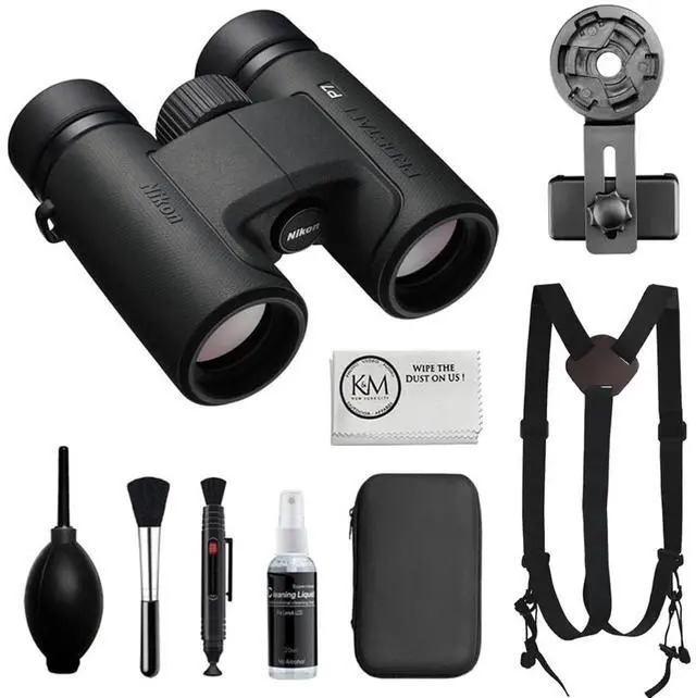 Main image of PROSTAFF P7 8x30 Binoculars Bundled with Harness Strap + Deluxe Cleaning Kit + Smartphone to Binocular Adapter + Microfiber Cleaning Cloth (5 Items)