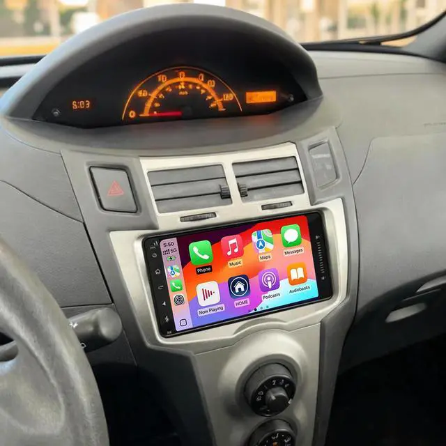 Main image of Double Din Car Stereo Upgrade Radio for Toyota Yaris 2007 2008-2011, 7" Touchscreen with Wireless Carplay Android Auto GPS WiFi Bluetooth RDS DSP SWC Mirrorlink Mic Backup Camera-4+64G