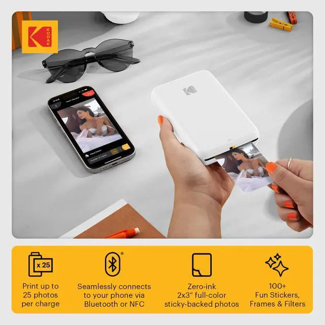 Alt view image 2 of 7 - Step Wireless Photo Printer 2x3 inches Zink Paper Technology & App for iOS & Android (White) Scrapbook Bundle