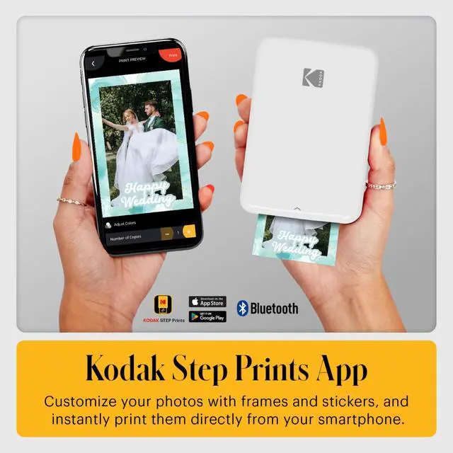 Alt view image 4 of 7 - Step Wireless Photo Printer 2x3 inches Zink Paper Technology & App for iOS & Android (White) Scrapbook Bundle