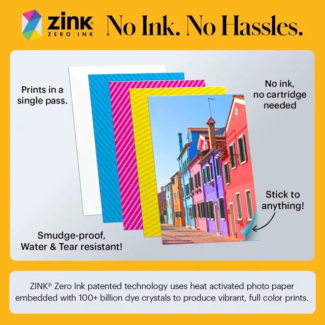 Alt view image 5 of 7 - Step Wireless Photo Printer 2x3 inches Zink Paper Technology & App for iOS & Android (White) Scrapbook Bundle